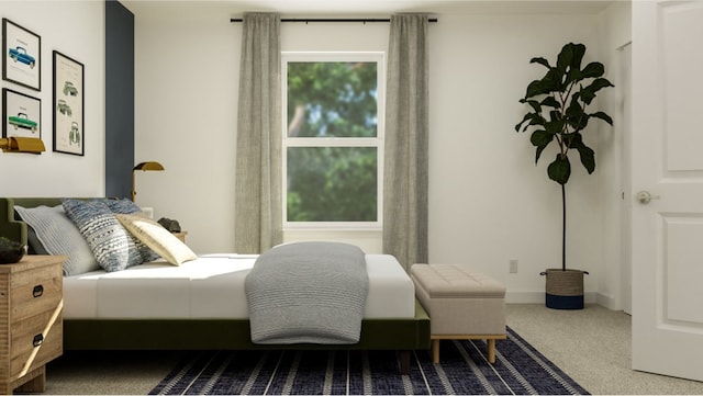 view of carpeted bedroom