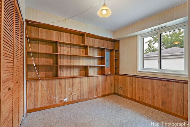 517 Grandview Dr, Round Lake Park, IL 60073 - carpeted empty room with wood walls