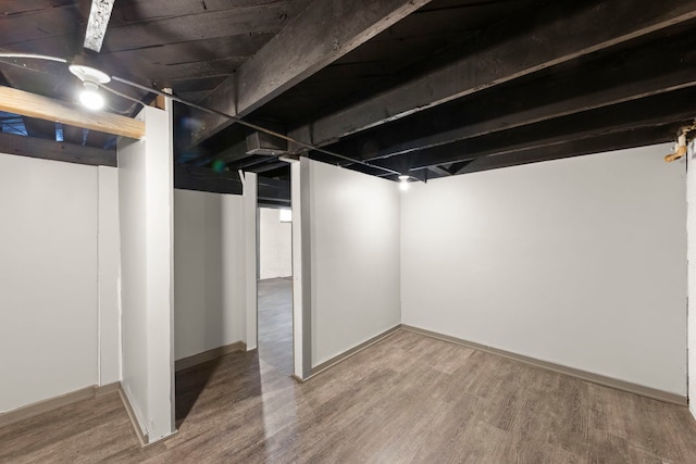 1326 Arthur Ave, Joliet, IL 60432 - finished basement featuring wood finished floors and baseboards