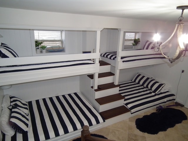 bedroom with tile patterned flooring