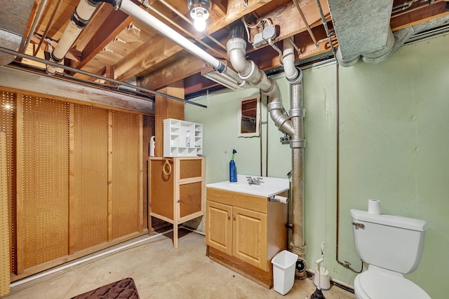 basement featuring sink