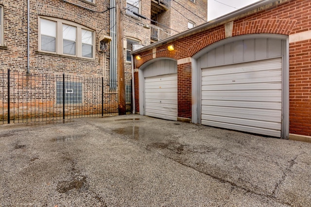 garage with driveway