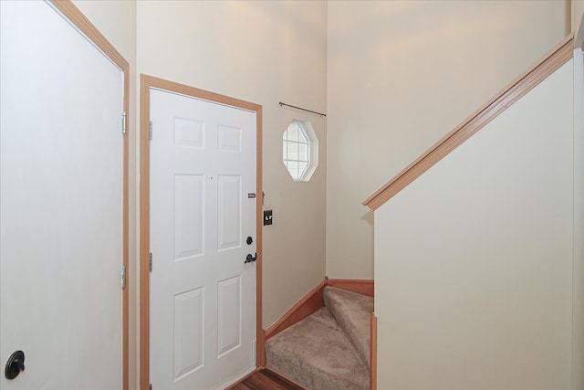 entrance foyer with hardwood / wood-style floors