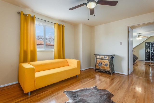 living area featuring wood-type flooring