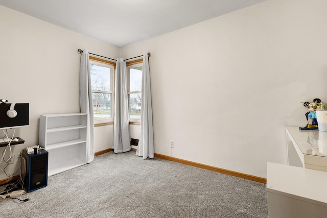 bedroom with carpet