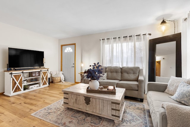 living room featuring hardwood / wood-style floors