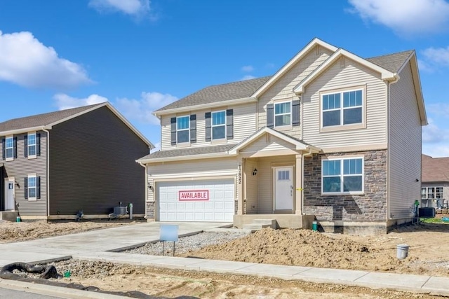 view of front of house featuring a garage