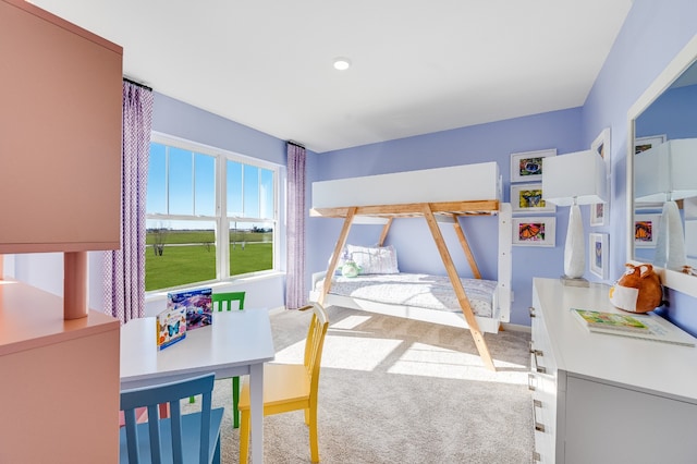 bedroom with carpet