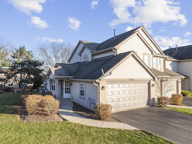 front facade with a garage