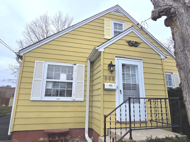 view of bungalow-style home