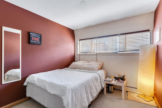 view of carpeted bedroom