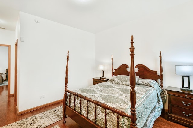 bedroom featuring hardwood / wood-style flooring