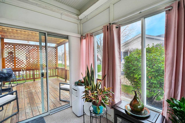 view of sunroom