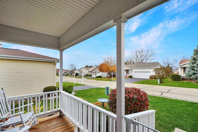 exterior space with a porch