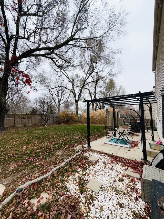 view of yard featuring a patio