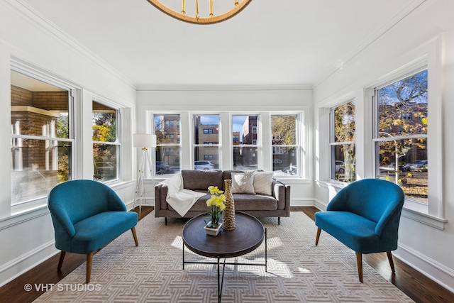 sunroom featuring a wealth of natural light