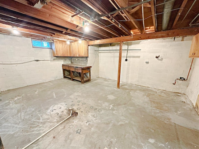 view of basement