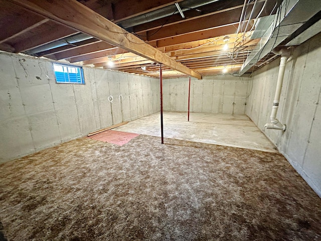 view of basement