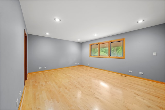 empty room featuring light wood-type flooring