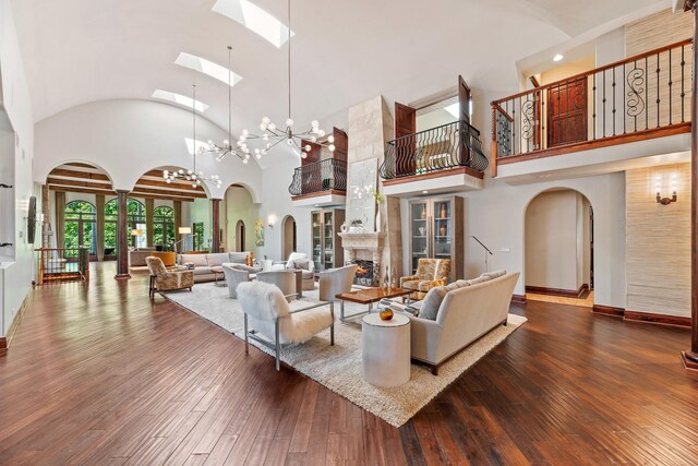 dining room with beamed ceiling, a notable chandelier, and coffered ceiling