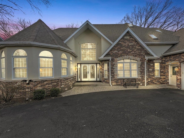 view of front of property featuring french doors