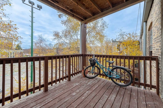 view of wooden deck