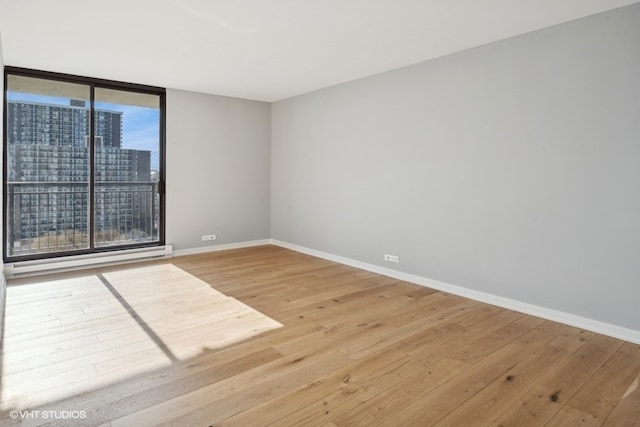 empty room with wood-type flooring