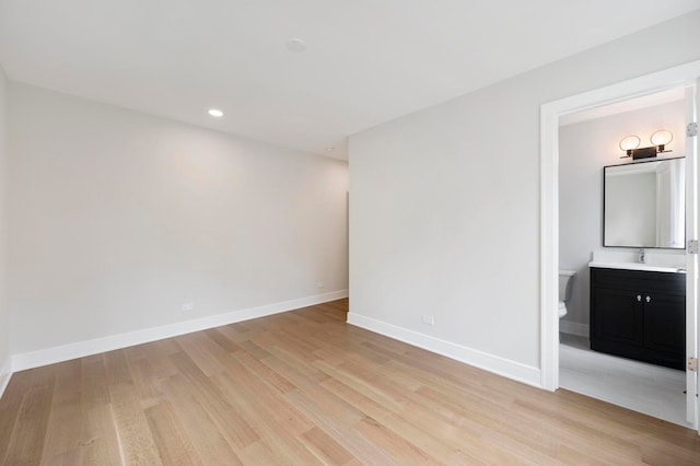 empty room featuring light hardwood / wood-style flooring