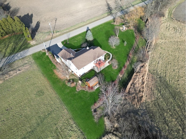 bird's eye view featuring a rural view