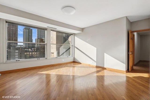 empty room featuring light hardwood / wood-style flooring