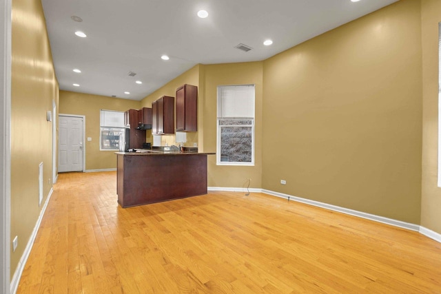 kitchen featuring light wood-type flooring