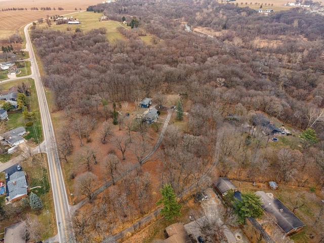 drone / aerial view featuring a rural view