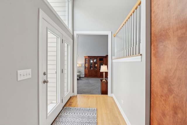 doorway featuring light hardwood / wood-style flooring