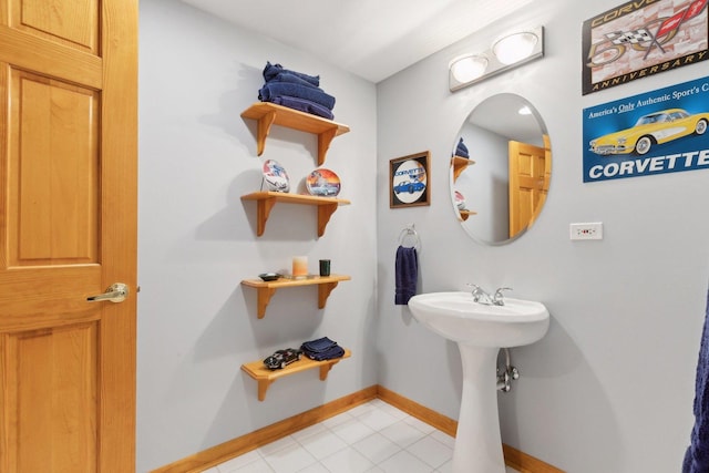 bathroom featuring tile patterned flooring