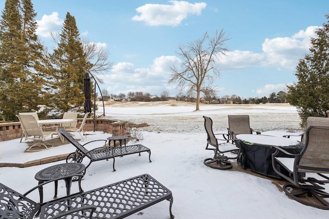 view of snowy yard