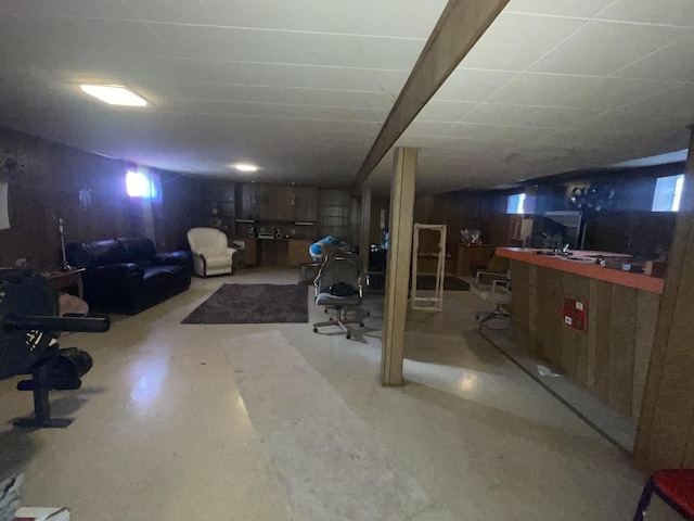 view of basement