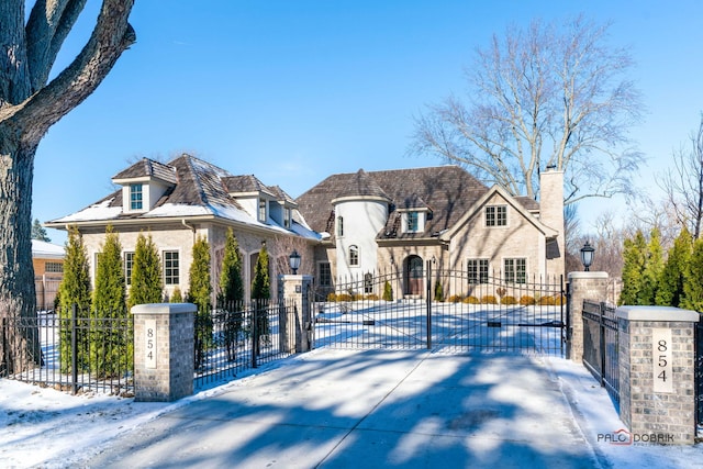 view of french provincial home