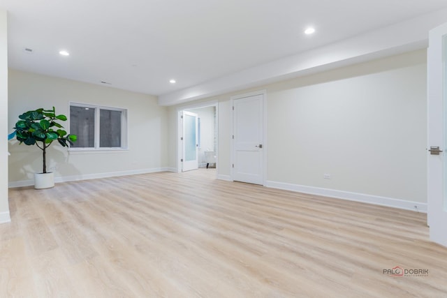 empty room featuring light hardwood / wood-style floors