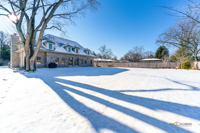 view of snowy yard