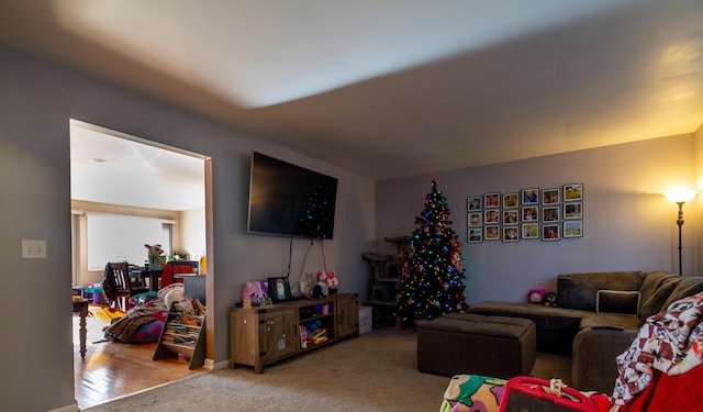 view of carpeted living room