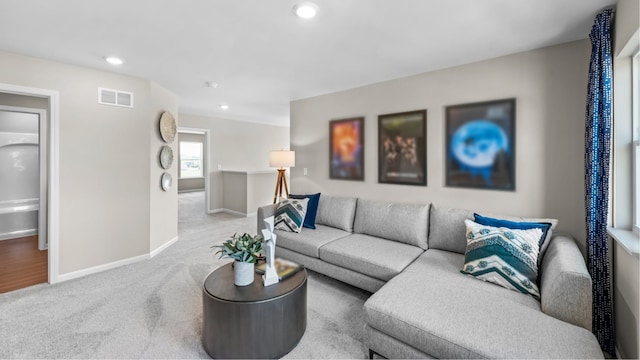 view of carpeted living room