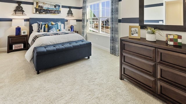 view of carpeted bedroom