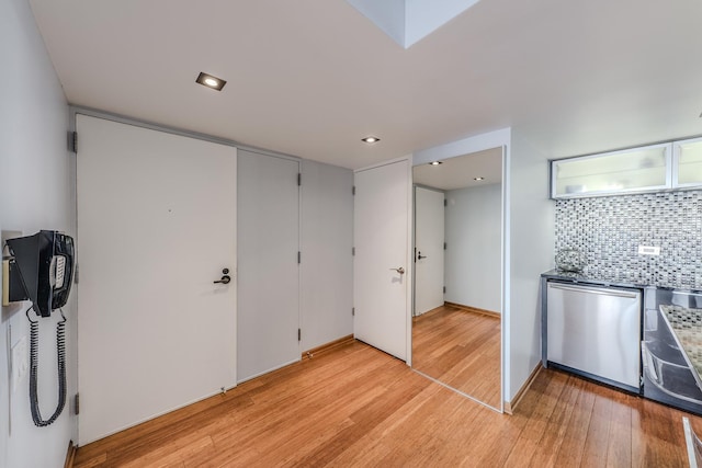 interior space featuring light hardwood / wood-style floors