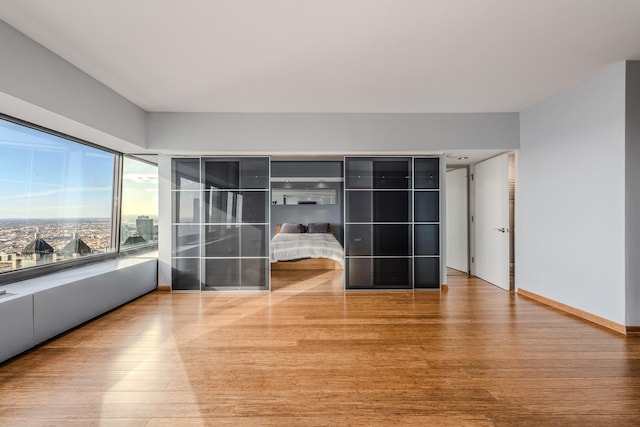 empty room featuring hardwood / wood-style floors