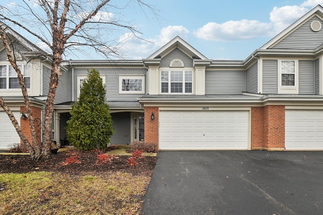 view of property featuring a garage