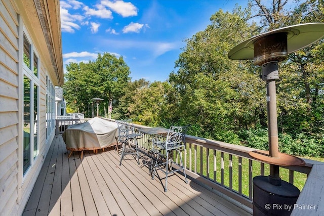 view of wooden deck