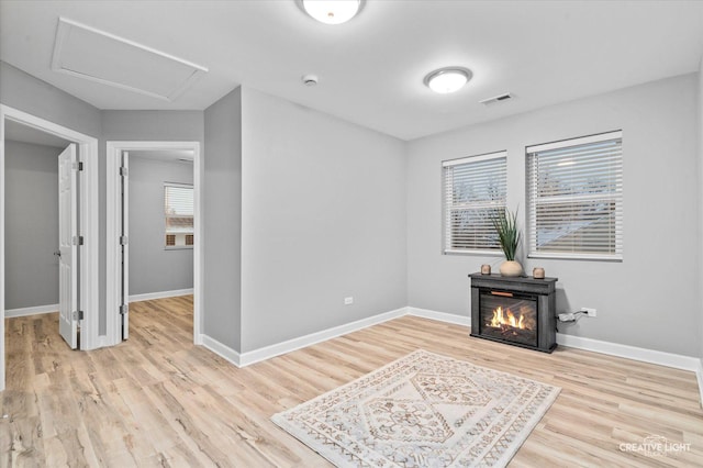 interior space with light wood-type flooring