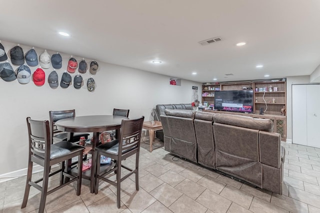 view of dining area