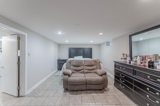 view of tiled bedroom