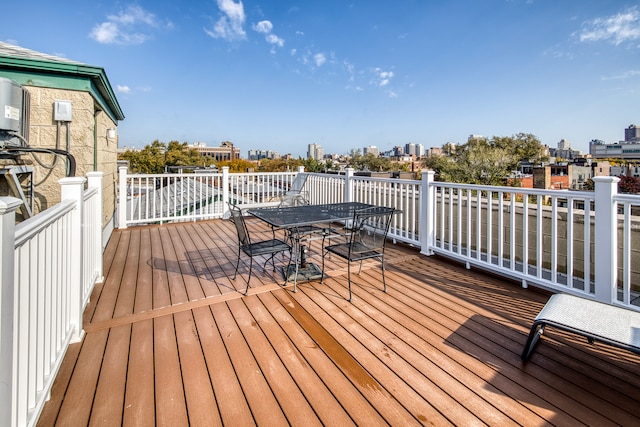 view of wooden terrace